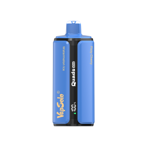 Vapsolo Quads 80K eldobható vape kék designnal, Watermelon Ice és Fizzy Cherry ízesítéssel.