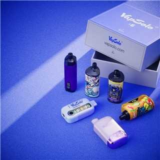 Vapsolo vape productcollectie met verschillende modellen en verpakking