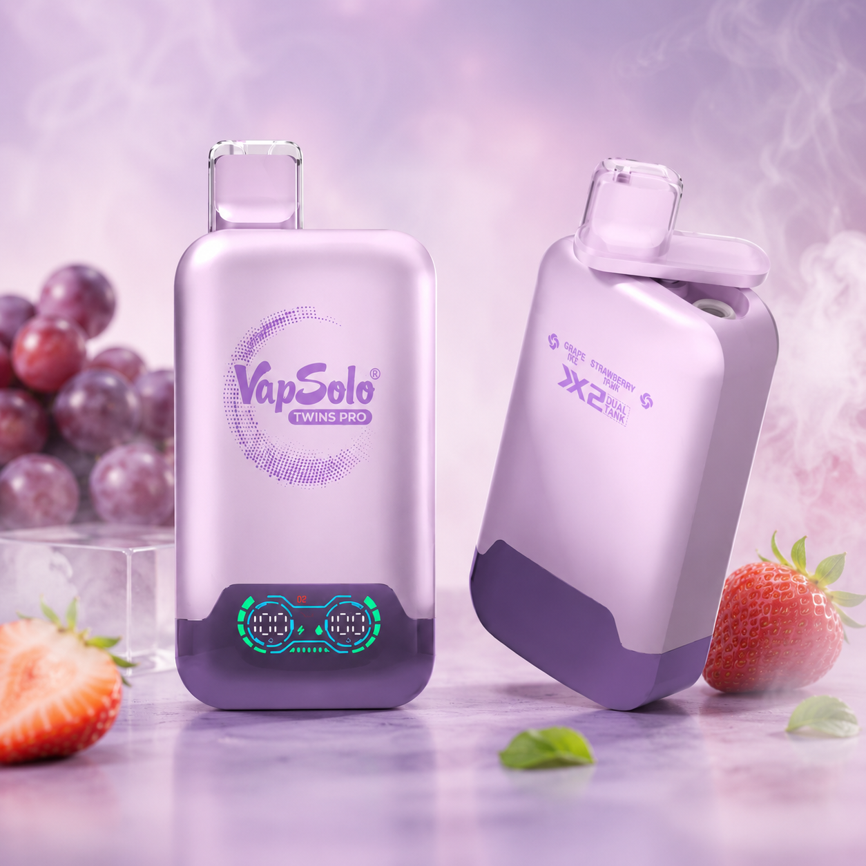 Vapsolo Twins Pro 50000 met twee smaken in één wegwerp vape